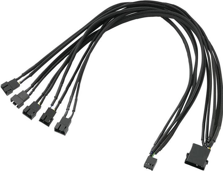 Actual product image Akasa PC fan Y-cable (5x PC fan plug 4pin.