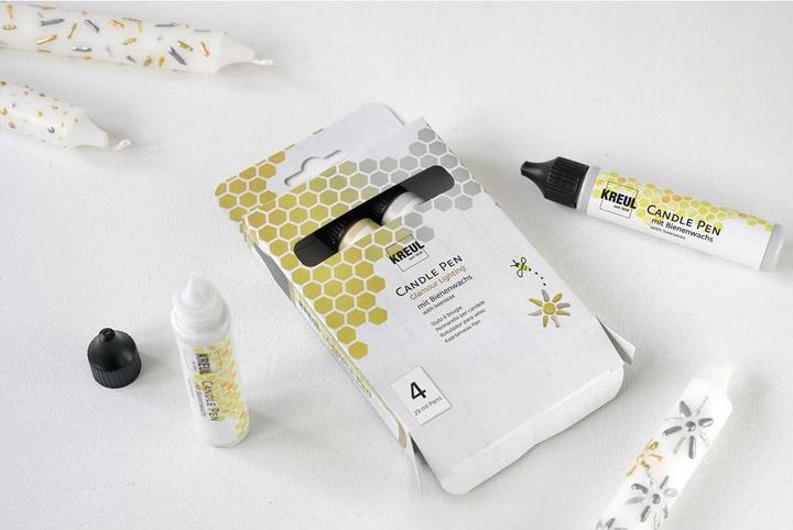 Produktbild Kreul Candle Pen Set (Gold, Silber, Glitter-Gold, Glitzer-Silber, 116 ml)