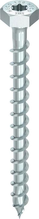 Produktbild Heco TOPIX-plus 10,0 x 80, Kombisechskantkopf, Sechskantkopf + T-Drive, Vollgewinde, verzinkt blau (50 Schrauben pro Stück)