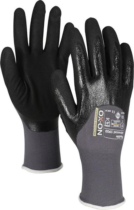 Actual product image Ox-On arbejdshandske str. 11 - Flexible Advanced 1903, halvdyppet, sublim fingerføling (11)