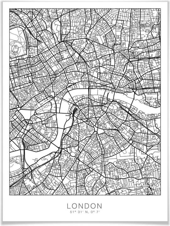 Actual product image Trenddeko London city map (120 x 150 cm)