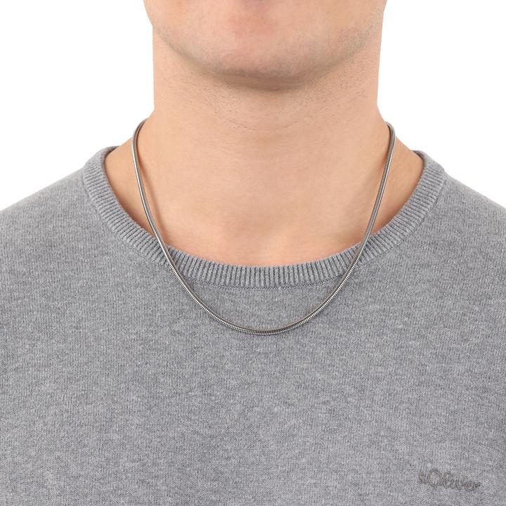 Immagine prodotto S.Oliver Halsschmuck für Herren, Edelstahl (Acciaio inossidabile, 50 cm)
