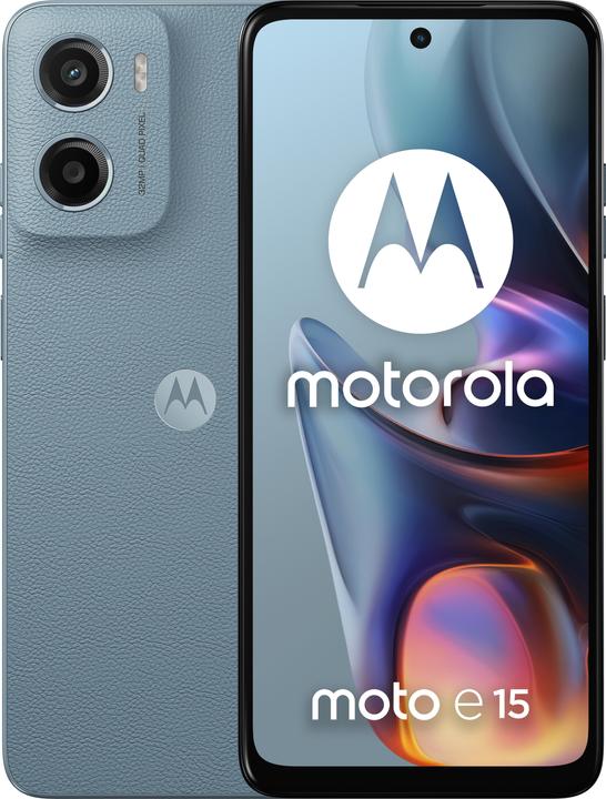 Immagine prodotto Motorola Smartfon Moto E15 2/64GB Misty Blue (64 GB, Azzurro Nebbioso, 6.67", Doppia SIM, 32 Mpx, 4G)