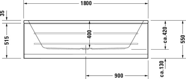 Immagine prodotto Duravit Vasca rettangolare sagomata D-Code 80 x 180 cm bianca liscia 7001010000000 (150 l, 180 cm, 80 cm)