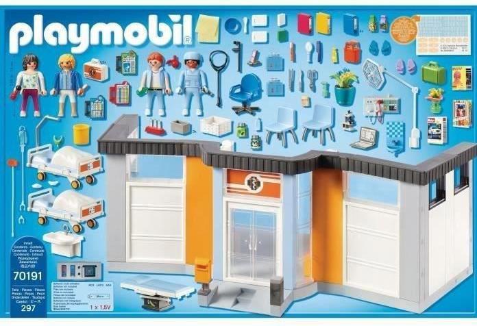 Produktbild Playmobil Krankenhaus mit Einrichtung (70191, Playmobil City Life)