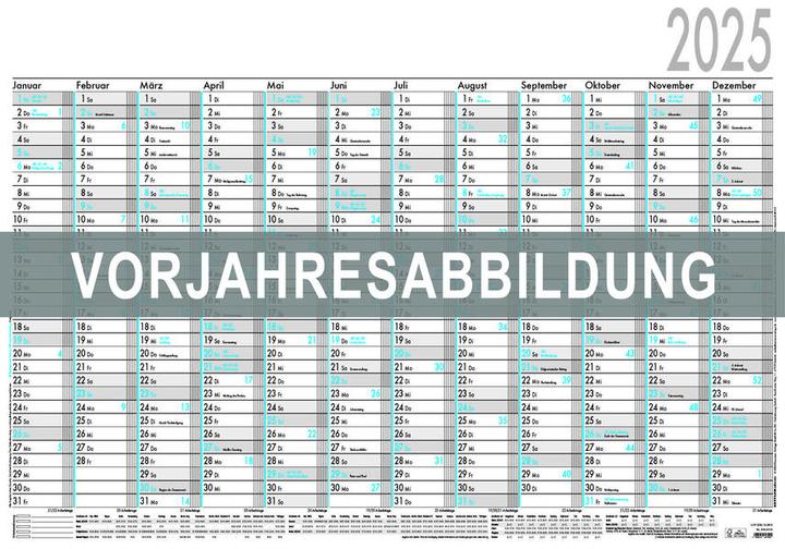 Produktbild Plakatkalender 12 Mon 5 Stk. gerollt (Deutsch)