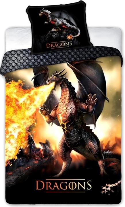 Image du produit MCU Ild Drage Sengetøj 140x200 cm - 100 pour cent bomuld