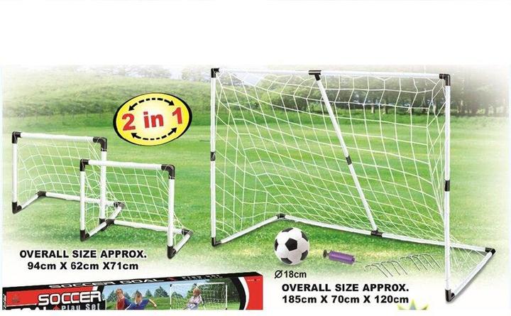 Ikonka Kinder-Fussballtor 2in1 185x120x70cm