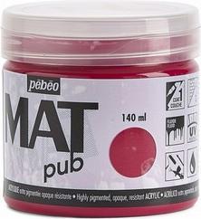 Actual product image Pebeo Acrylic Mat Pub (Crimson, 140 ml)