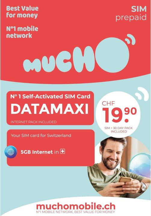 Image du produit BeeOne Carte SIM MUCHO Mobile Pack DATAMAXI