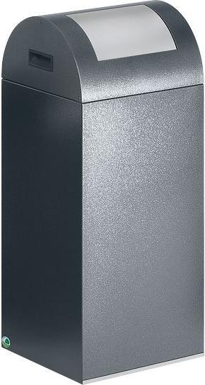 Produktbild VAR Selbstlöschende Wertstoffsammler, 60l, 320x800x320mm, antiksilber, Klappe silber (60 l)