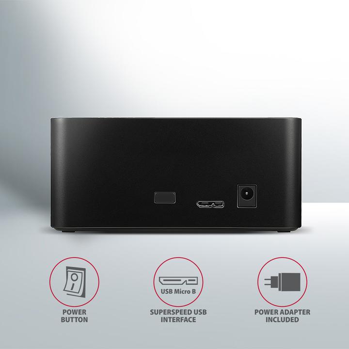 Immagine prodotto Axagon ADSA-SN Storage Drive Docking Station USB 3.2 Gen 1 (3.1 Gen 1) Type-A Nero (3.5")