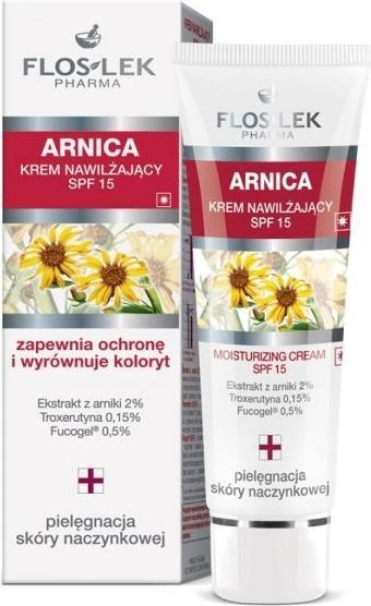 Floslek FLOSLEK Arnica Moisturizing Cream SPF15 krem nawilżający do skóry naczynkowej 50ml (50 ml, Tagescreme, SPF 15)