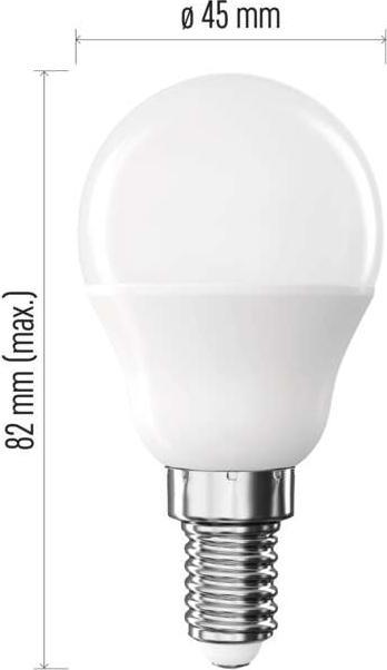 Produktbild Emos LED Lampe Basic Mini Globe / E14 / 5,5 W (40 W) / 470 lm / Warmweiss (E14, 5.50 W, 470 lm, 1 x, F)