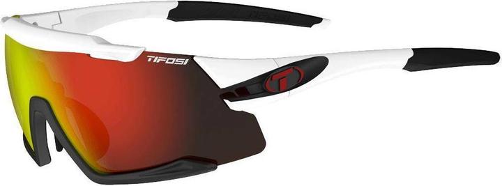 Actual product image Tifosi Unisex Aethon Sunglasses, White/Black/Clarion Red, One Size Only (White, Black, Red)