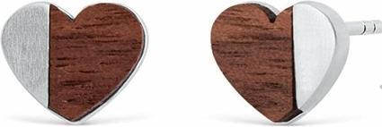 Crystalp Stylish steel earrings Hearts 40450.W1. E