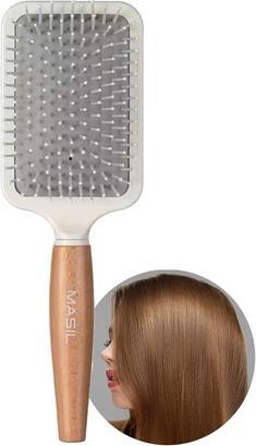 Actual product image Masi Wood Paddle Hair Brush for Dry, Curly Hair with Scalp Massage and Detangling