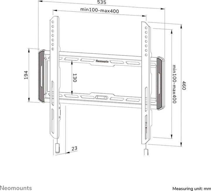 Actual product image Neomounts WAH 1TFT 1Joint Max.60 (Wall, 65", 60 kg)