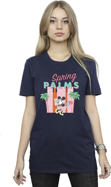 Actual product image Disney Womens/Ladies Minnie Mouse Spring Palms Cotton Boyfriend T-Shirt (M)