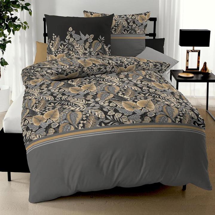 Actual product image Kaeppel Single Jersey Bettwäsche Tika schwarz (Bedding set, 155x220 cm + 80x80 cm)
