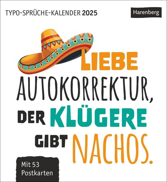 Produktbild Harenberg Typo-Sprüche-Kalender Postkartenkalender 2025 - Wochenkalender mit 53 Postkarten (Deutsch)