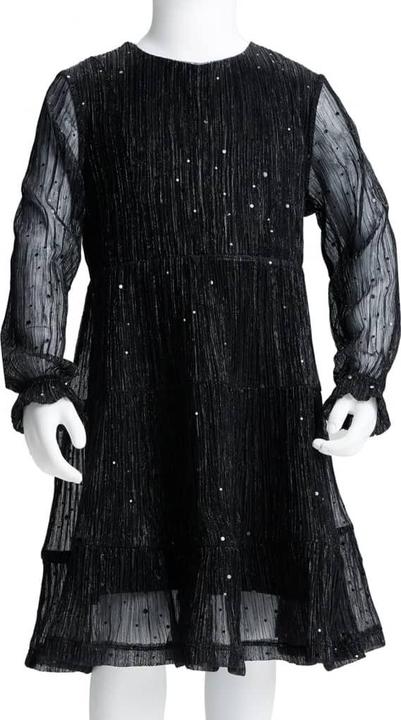 Produktbild VidaXL Kinderkleid mit Langen Ärmeln Schwarz 92,Aussenmaterial (92)