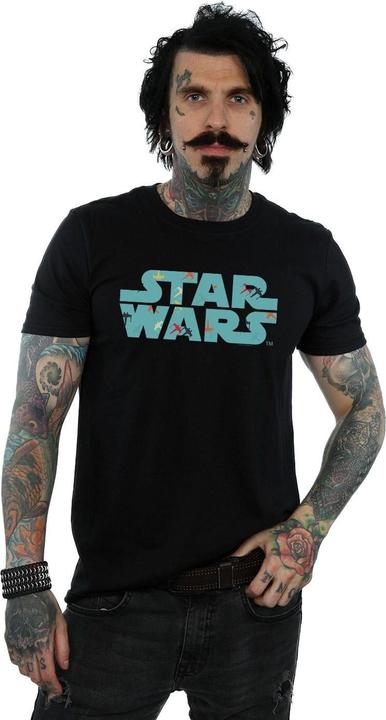 Image du produit Star Wars - T-shirt RETRO X-WING PATTERN LOGO - Homme (M)