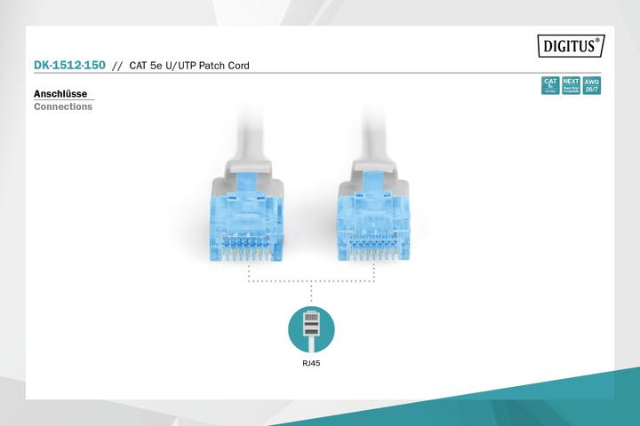 Produktbild Digitus Netzwerkkabel (U/UTP, CAT5e, 15 m)