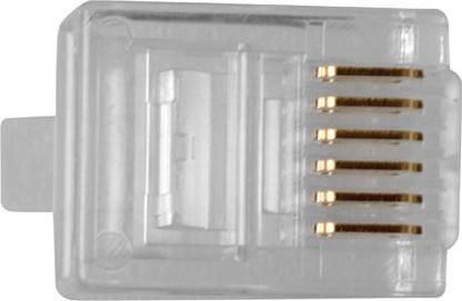 Image du produit Connecteur modulaire RJ12 (6P/6C) pour câble plat. Unité : Sac 25 pcs