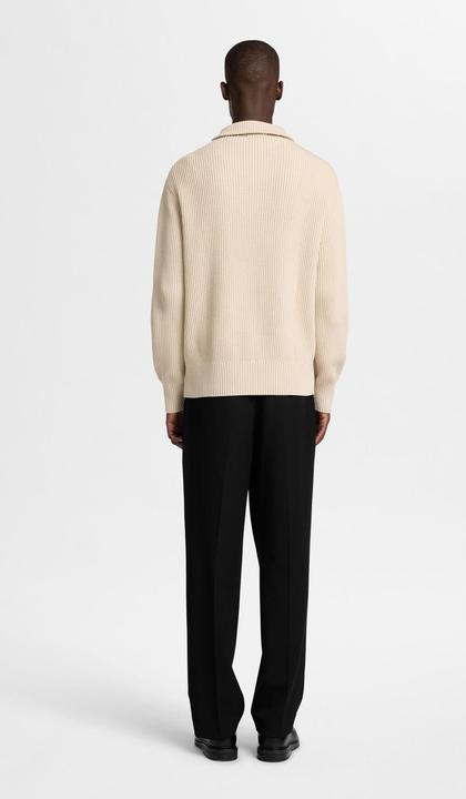 Actual product image Selected Homme 100% cotton half-zip jumper (S)