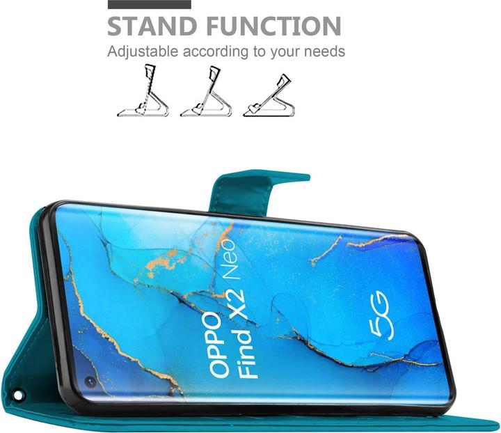 Produktbild Cadorabo Hülle für Oppo FIND X2 NEO mit Blumen Muster (Oppo Find X2 Neo)