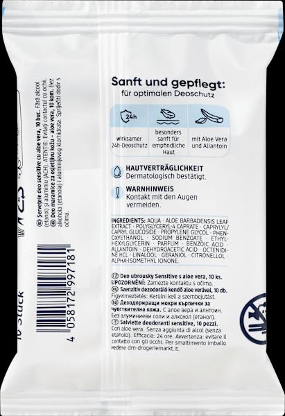 Nährwerte und Zutaten dm Balea Deotücher Sensitive (Reinigungstücher)