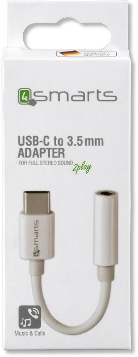 Actual product image 4smarts Passive Audio Adapter (USB Type C, 3.5mm socket)