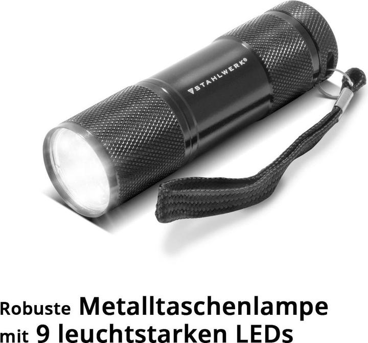 Produktbild Stahlwerk Multitool 12 Tools Taschenmesser Multifunktionswerkzeug Taschenlampe (12 Funktionen)