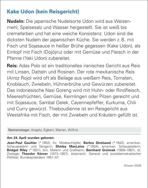 Image du produit Harenberg Wissen Tagesabreisskalender 2026 - Quizfragen aus Geschichte, Politik, Kultur, Technik und Spor (11 x 14 cm, Allemand)