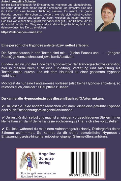 Image du produit Hypnosetexte zum Vorlesen und selber Zusammenstellen (Allemand, Angelina Schulze, 2021)