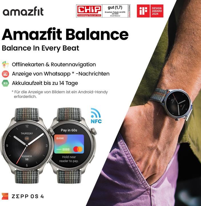 Produktbild Amazfit Balance (46 mm)