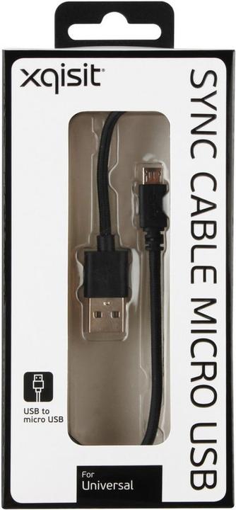Actual product image Xqisit microUSB (1.80 m, USB 2.0)