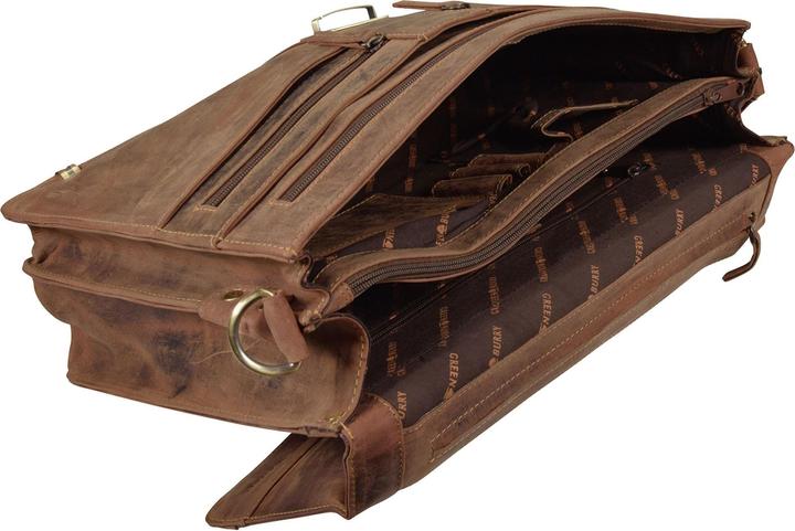 Produktbild Greenburry Vintage Aktentasche Leder 38 cm mit 2 Hauptfächern