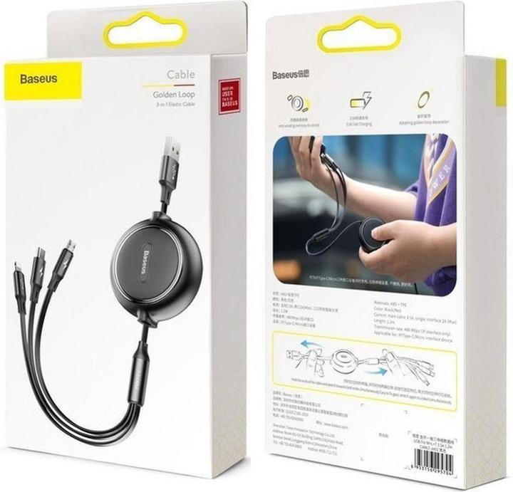Image du produit Baseus 3in1 extendable cable (1.20 m, USB 3.2 Gen 1)