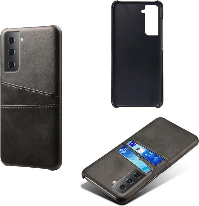 Produktbild Screenguard Samsung Galaxy S21 CardCaddy Leder Backcase mit Kartenfächern (Samsung Galaxy S21+)
