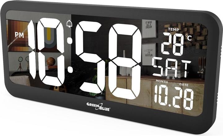 Image du produit Greenblue Horloge murale LCD avec capteur de température