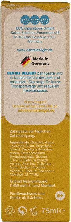 Immagine prodotto Dental Delight Dentifricio, dentifricio all'ananas e cocco, 75 ml (75 ml)
