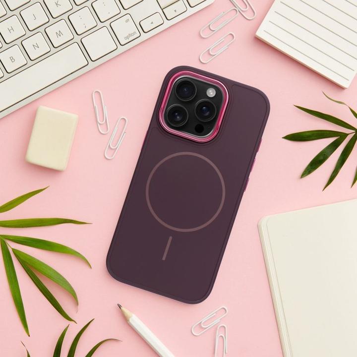 Produktbild 4Kom Back panel cover OEM FRAME MAG COVER Case compatible with MagSafe for IPHONE 12 MINI purple (Apple iPhone 12 mini)