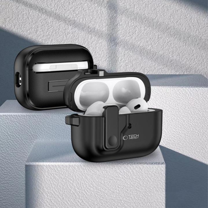 Produktbild Tech-Protect SLIM HOOK Apple AIRPODS PRO 1 / 2 BLACK (Kopfhörer Tasche)