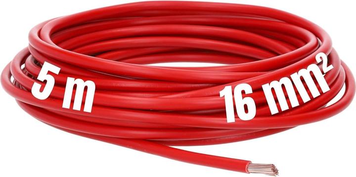 Produktbild Lapp 5 Meter 4520046 H07V-K 16,0 mm² rot I Verdrahtungsleitung I Aderleitung flexibel I PVC-Einzelad (5 m)