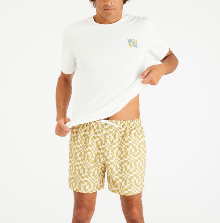 Produktbild Olaian UV-Shirt Surfen Herren UV-Schutz UPF50+ Whiteflower weiss (L)
