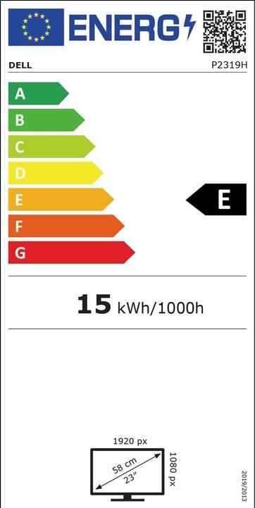 Energie-Label Dell P2319h (1920 x 1080 Pixel, 23")