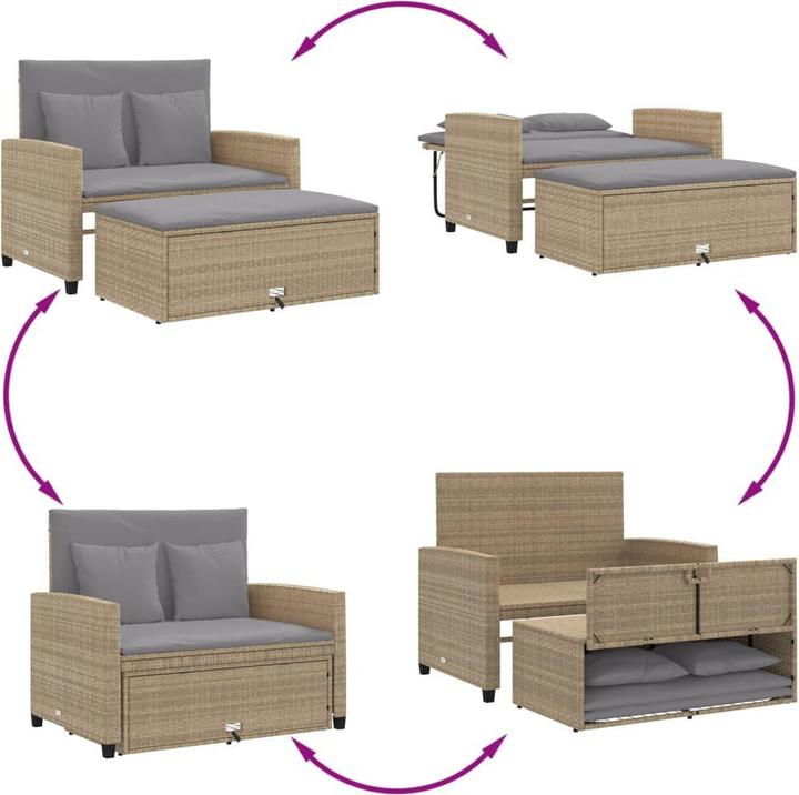 Produktbild VidaXL 2 Sitzer Gartensofa