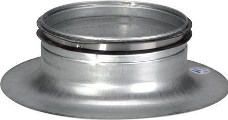 Actual product image Lindab Indløbsrør ILRU 200 med radius. Med nippelmål, passer i rør.